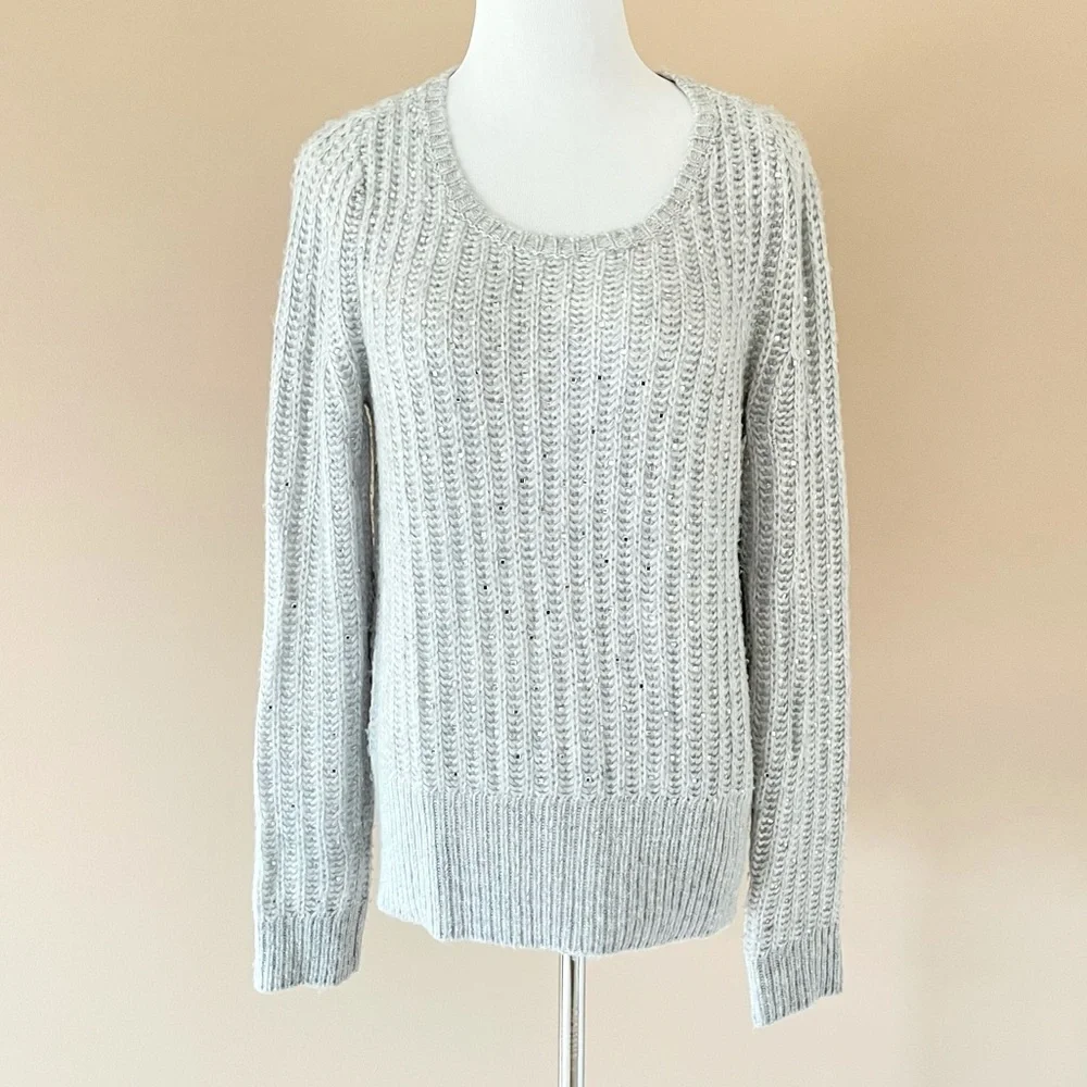 WHBM Sparkly Mirror Sequin Embellished Sweater - Picture 5 of 13